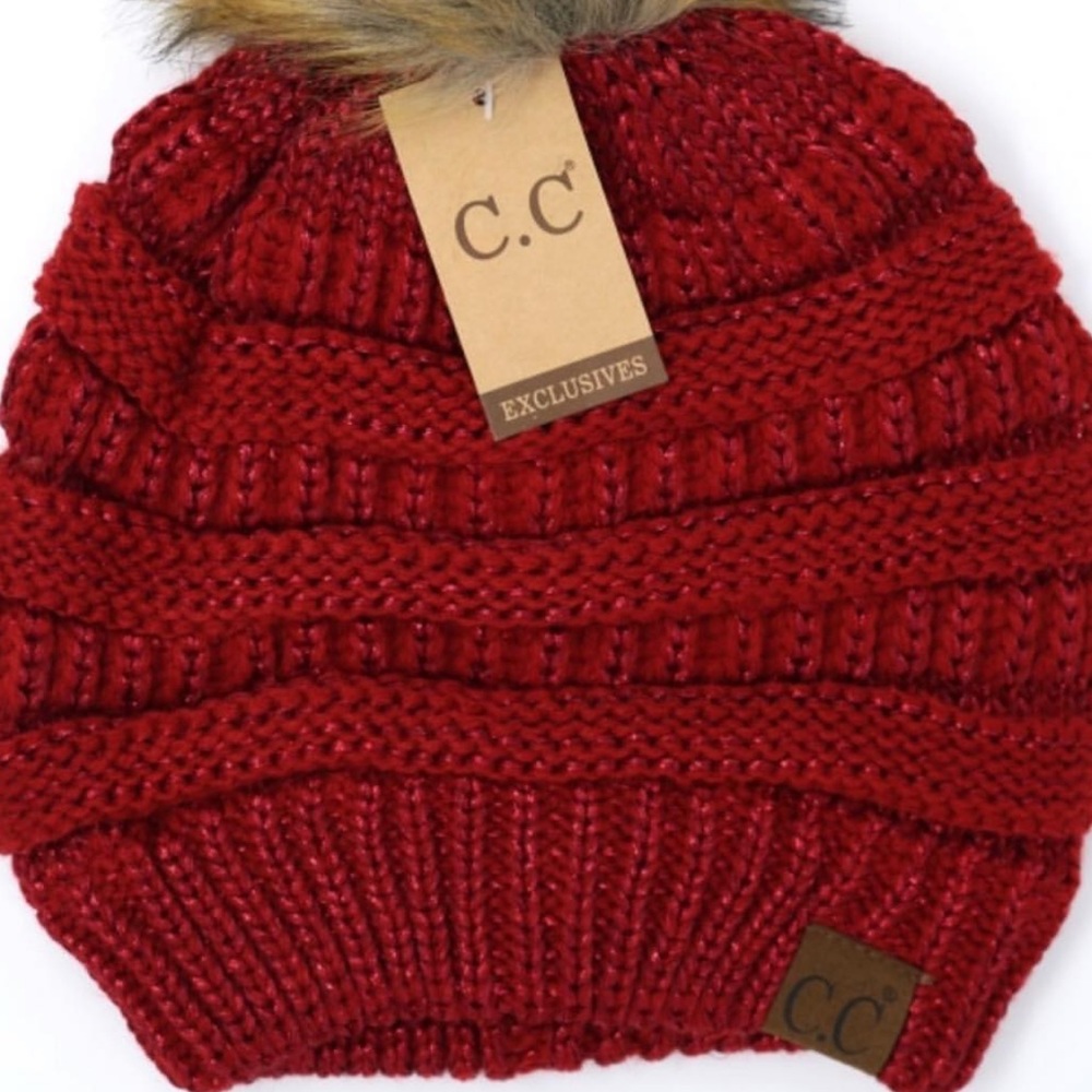 C.C. knit hats.